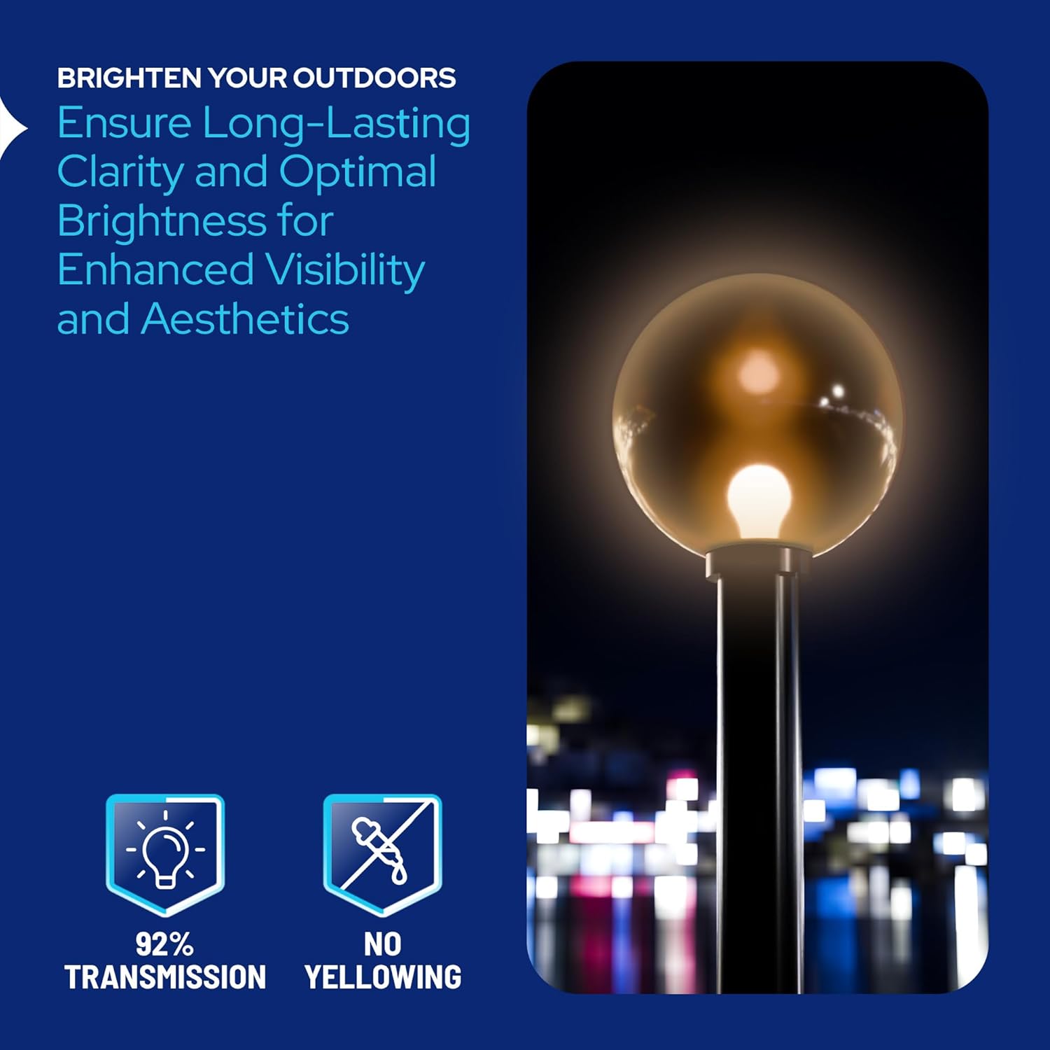 12" Custom Lamp Post Globe