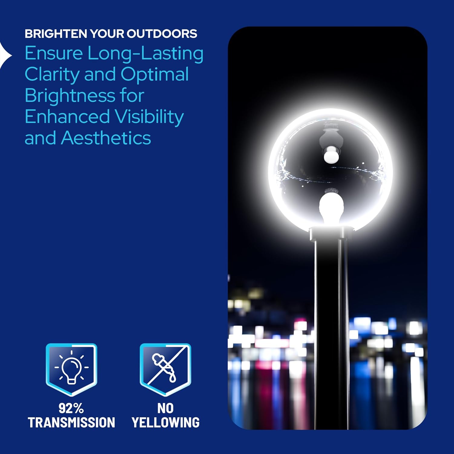 12" Custom Lamp Post Globe