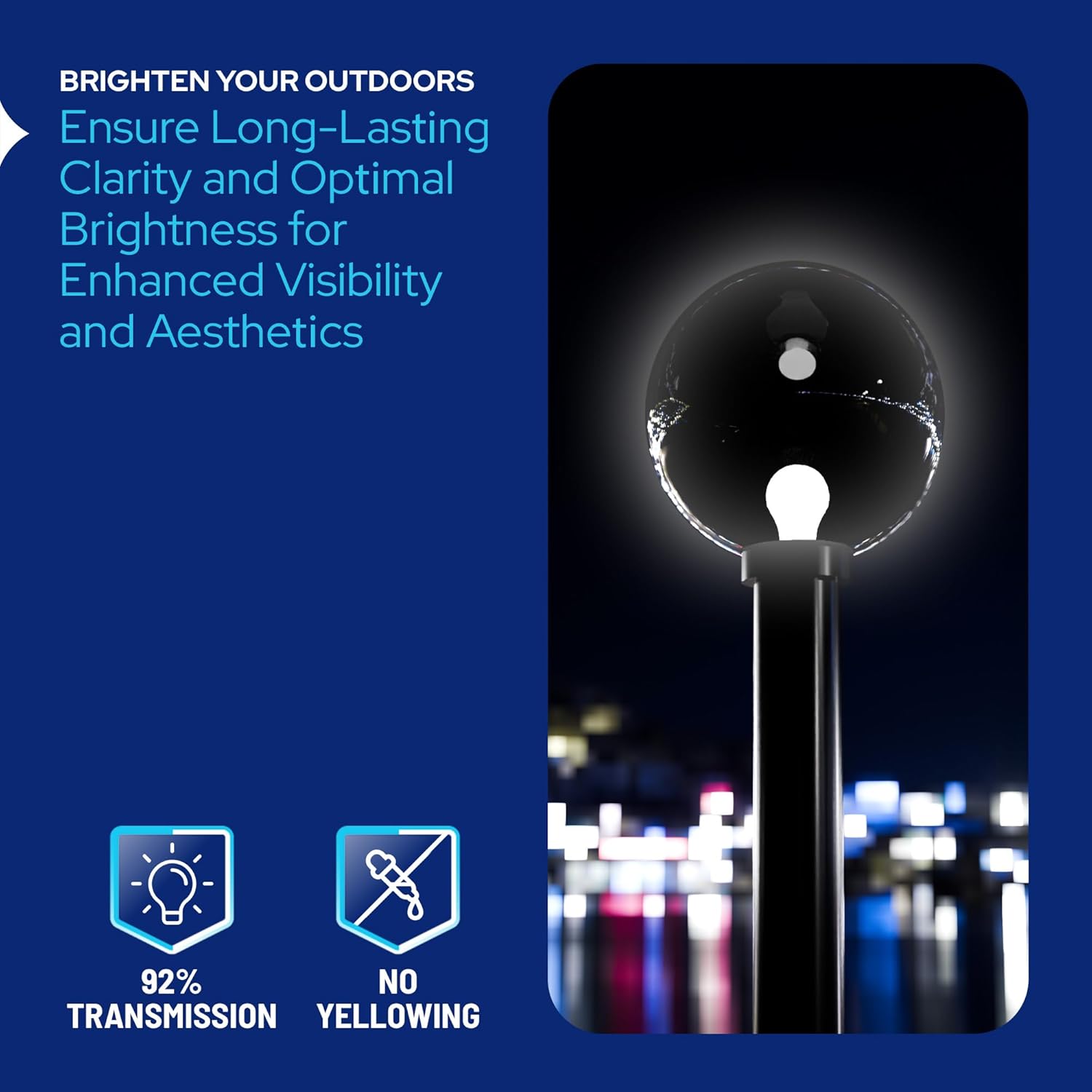 12" Custom Lamp Post Globe