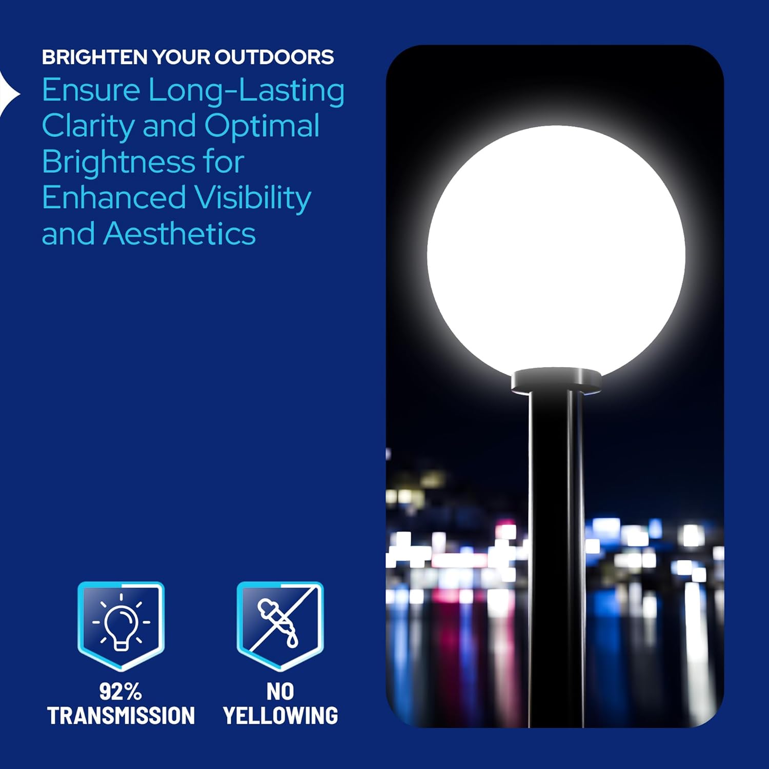 16" Custom Lamp Post Globe