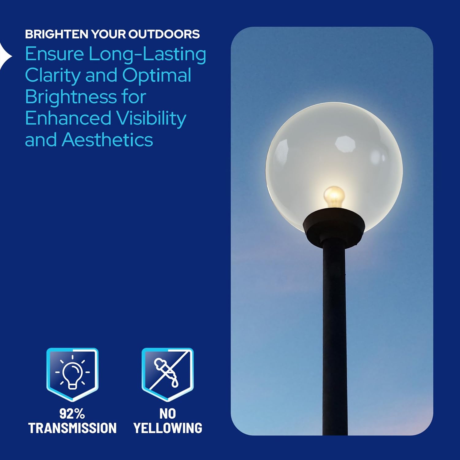 18" Custom Lamp Post Globe