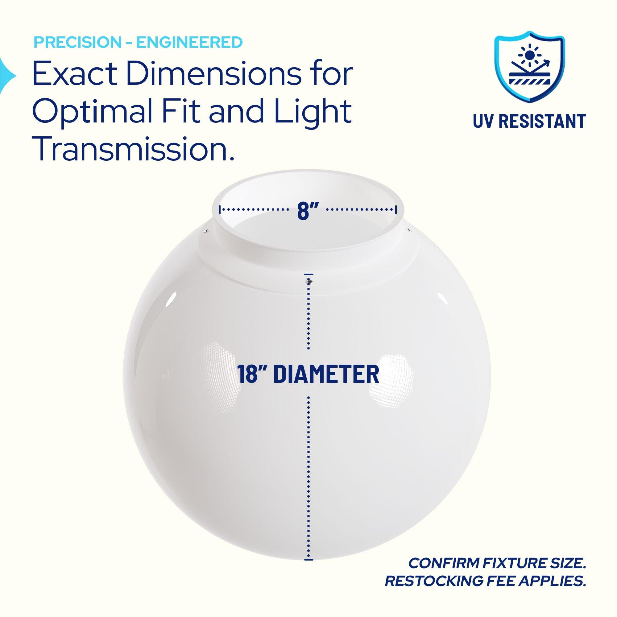 18" Globe with 8" Fitter Neck