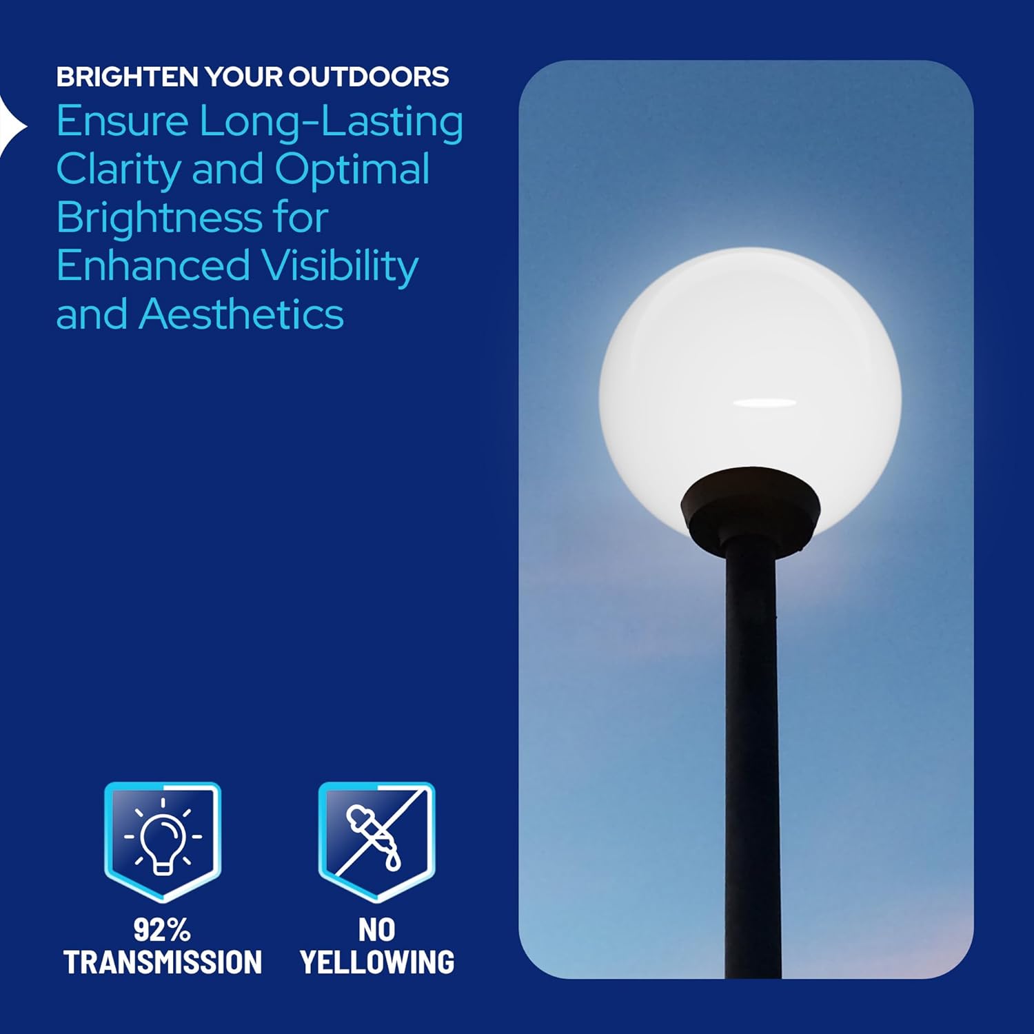 20" Custom Lamp Post Globe