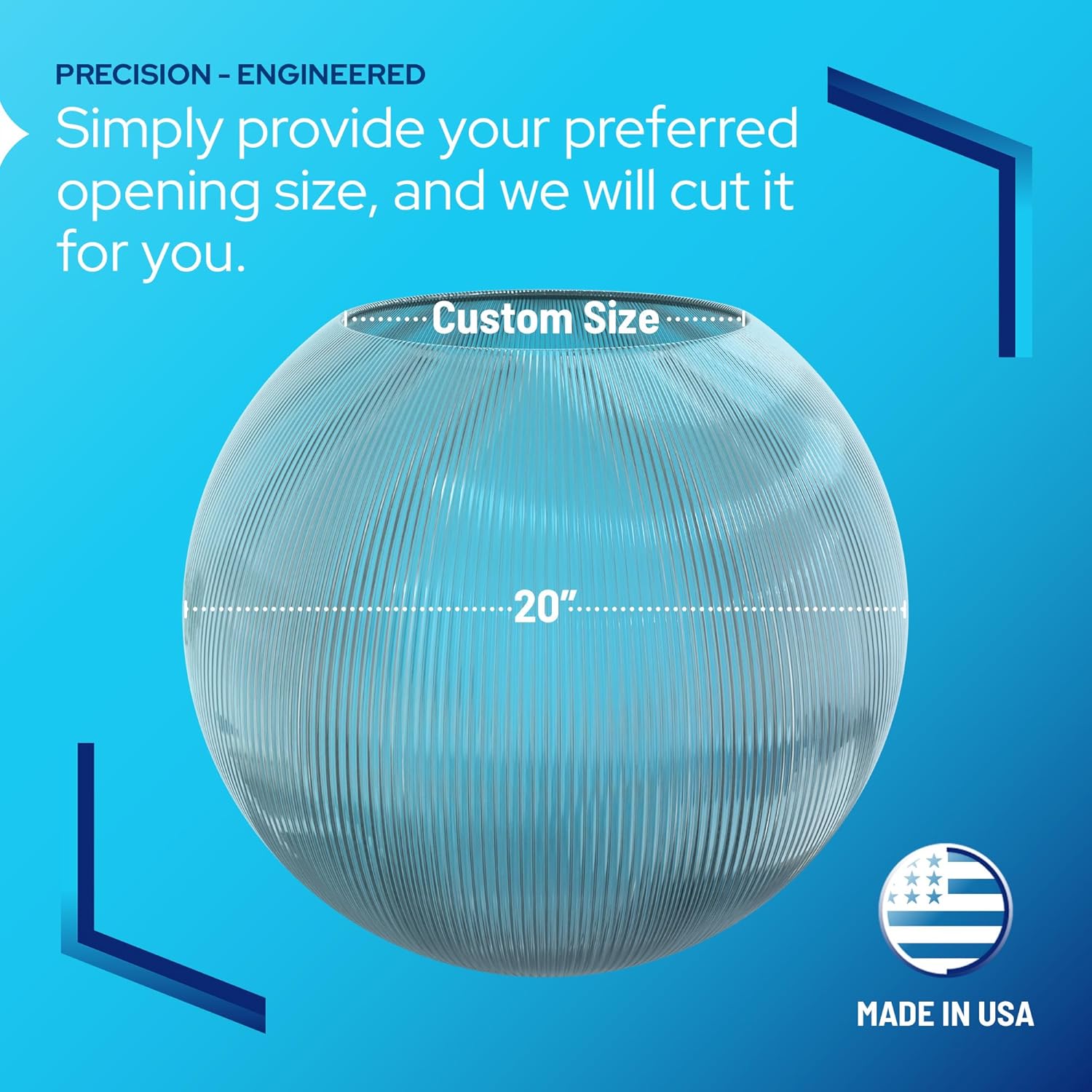 20" Custom Lamp Post Globe