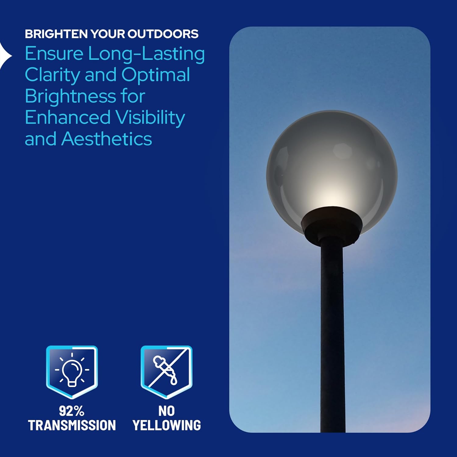 20" Custom Lamp Post Globe