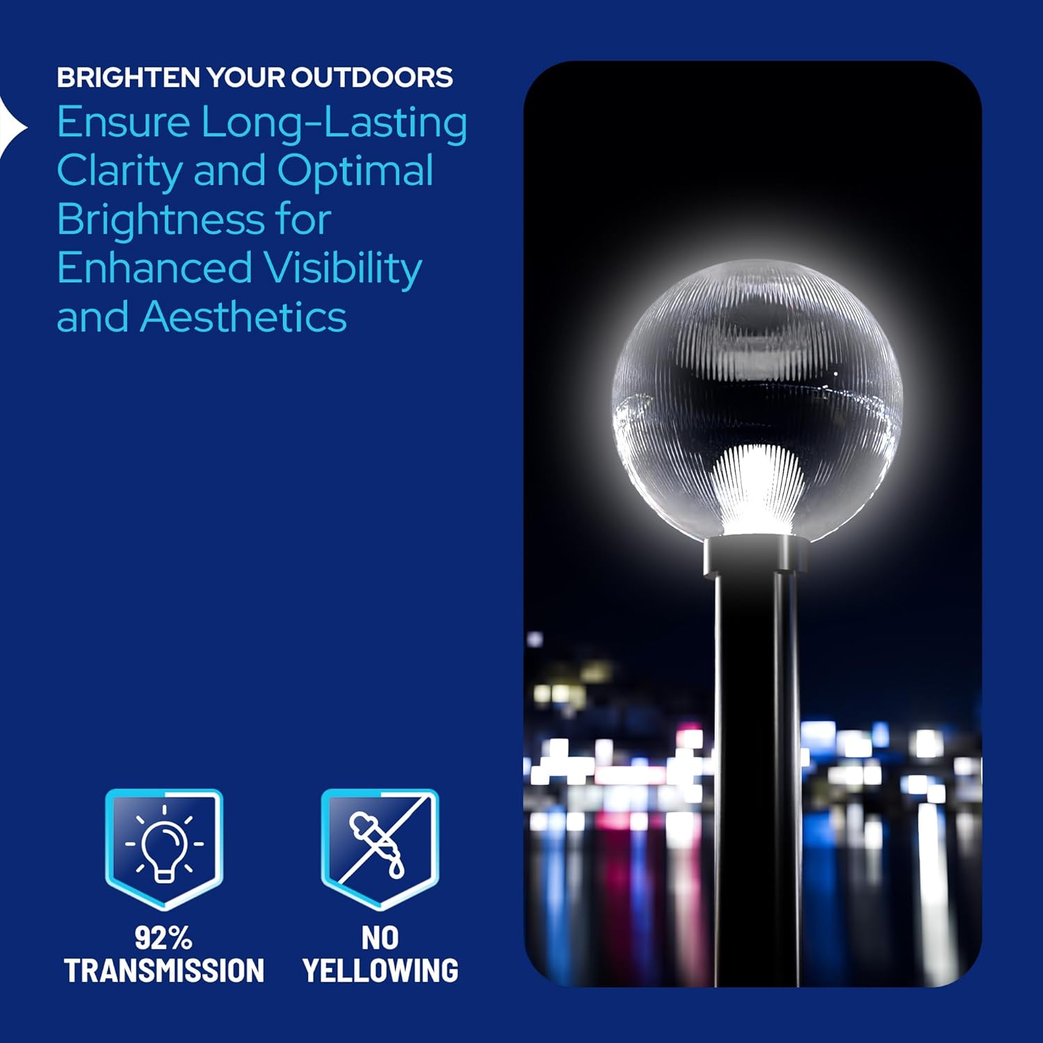 12" Custom Lamp Post Globe