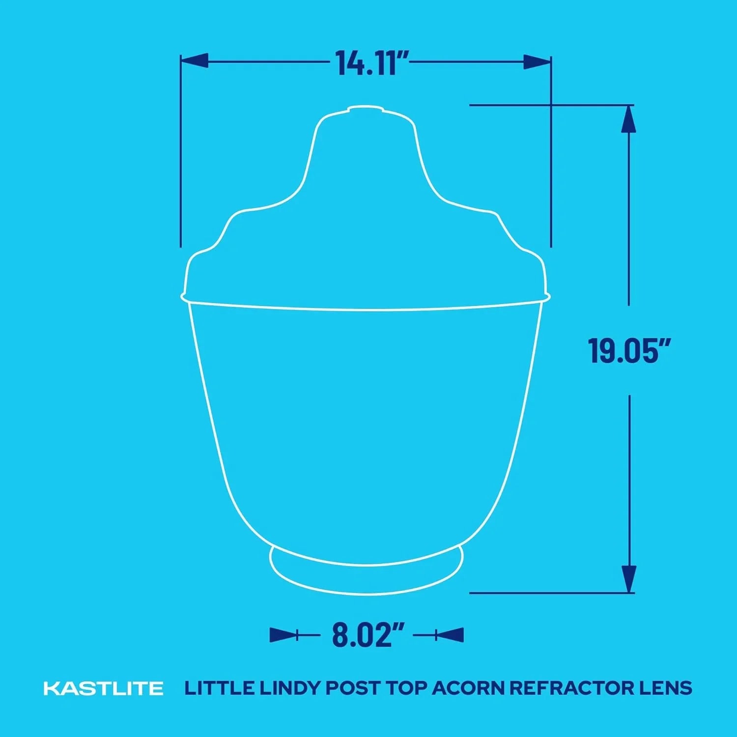 Little Lindy Model 408 Outdoor Light Cover with 8" Fitter Neck for Pole Mounting