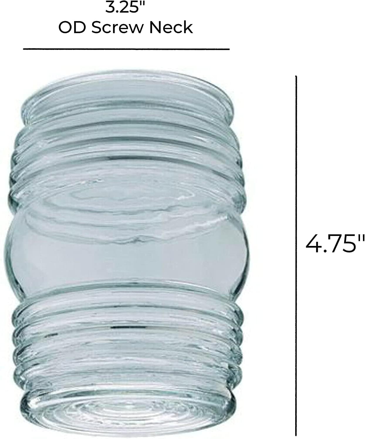 Clear Glass Jelly Jar with 3.25" Fitter Neck