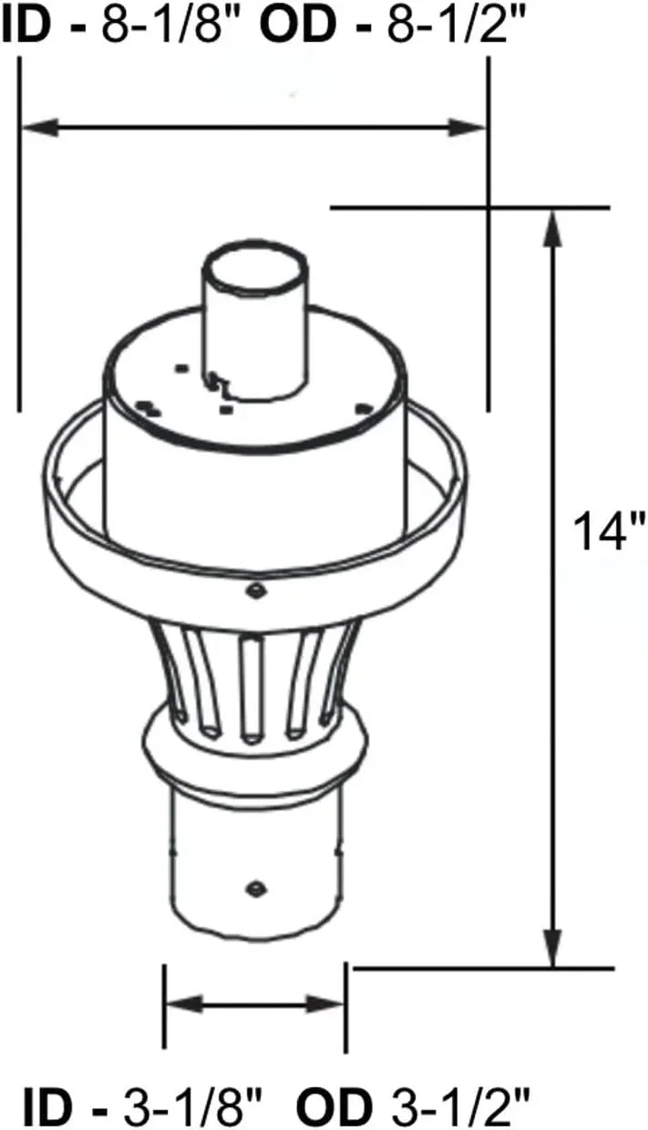 20" Premium Lamp Post Globe Combo Lighting Fixture