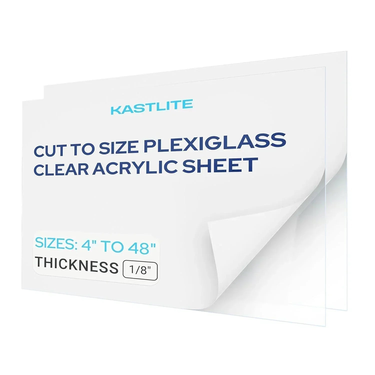 1/8" Thick Cut to Size Clear Acrylic Plexiglass Sheet