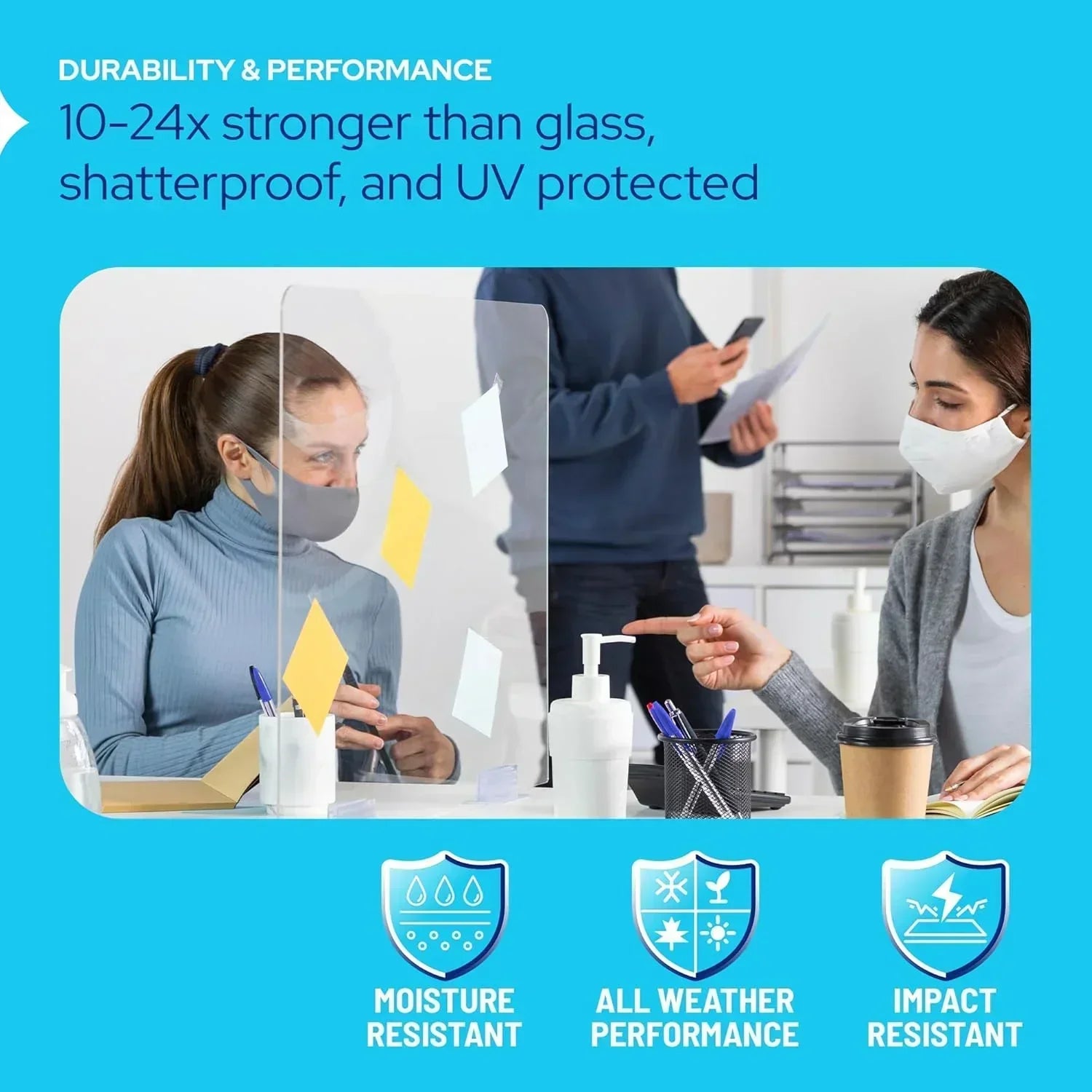 1/8" Thick Cut to Size Clear Acrylic Plexiglass Sheet showing thickness and clarity