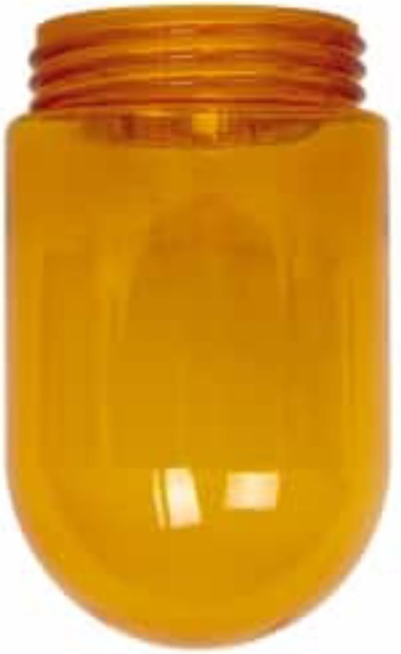 Amber Domed Jelly Jar with Threaded Neck