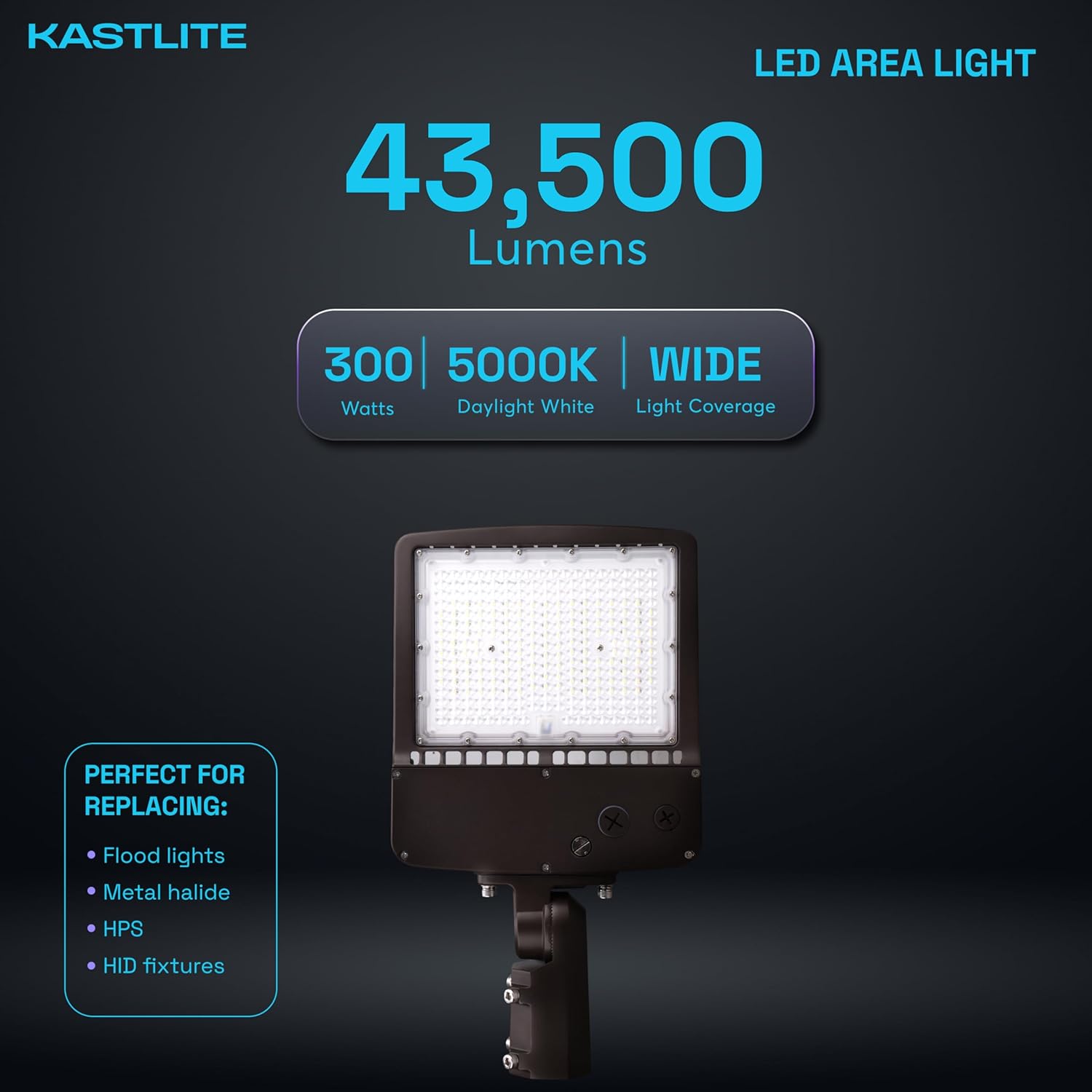 KastLite 400,600-Watt Equivalent Dusk to Dawn LED Area Light