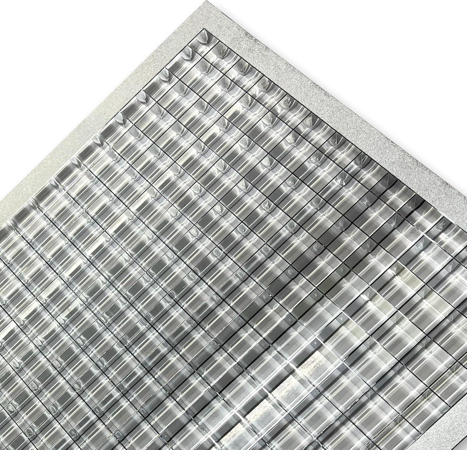 Parasquare 2 Louver: 1-1/2” x 1-1/2” x 1” panel grid pattern detail