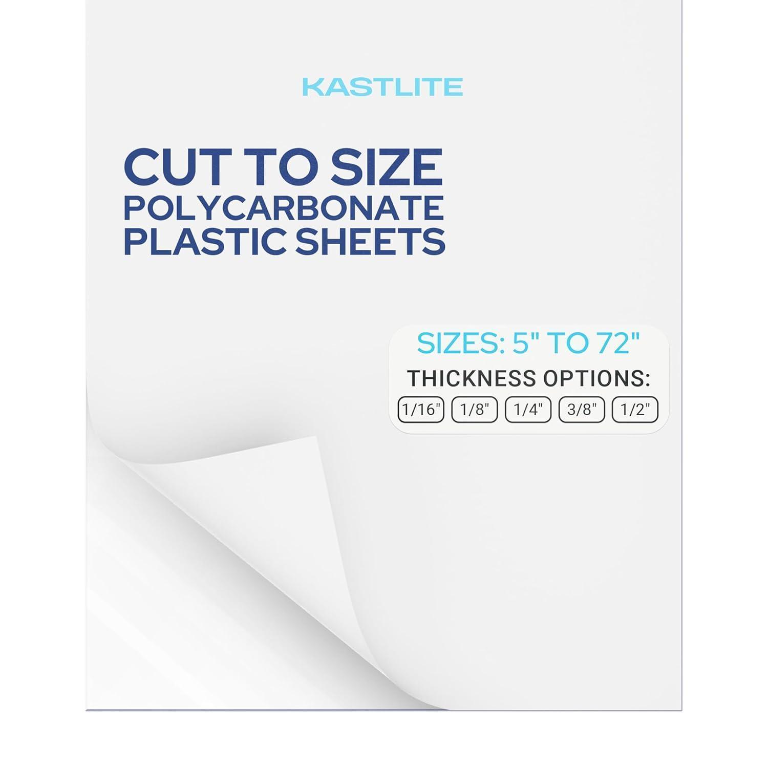 Custom Clear Polycarbonate Sheet | 1/4", 1/8", 1/16", 3/8" Thick | 1 Pack