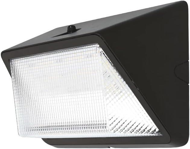Outdoor Commercial High Output Refractor Wall Pack Light with Photocell Sensor
