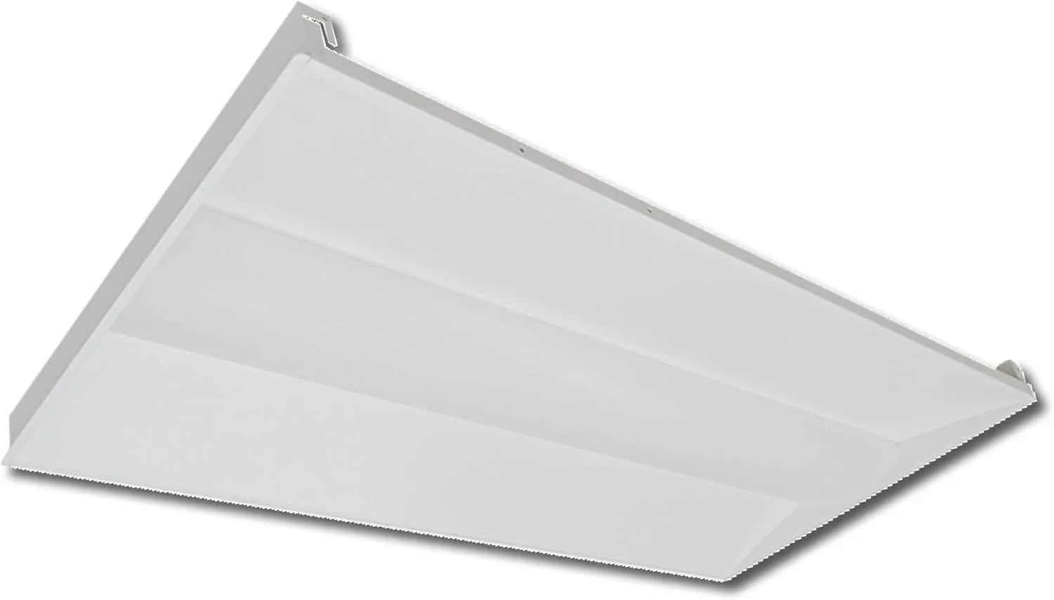 2 x 4 Ft Dimmable 3-Watt & 5-CCT Selectable White LED Center Basket Troffer