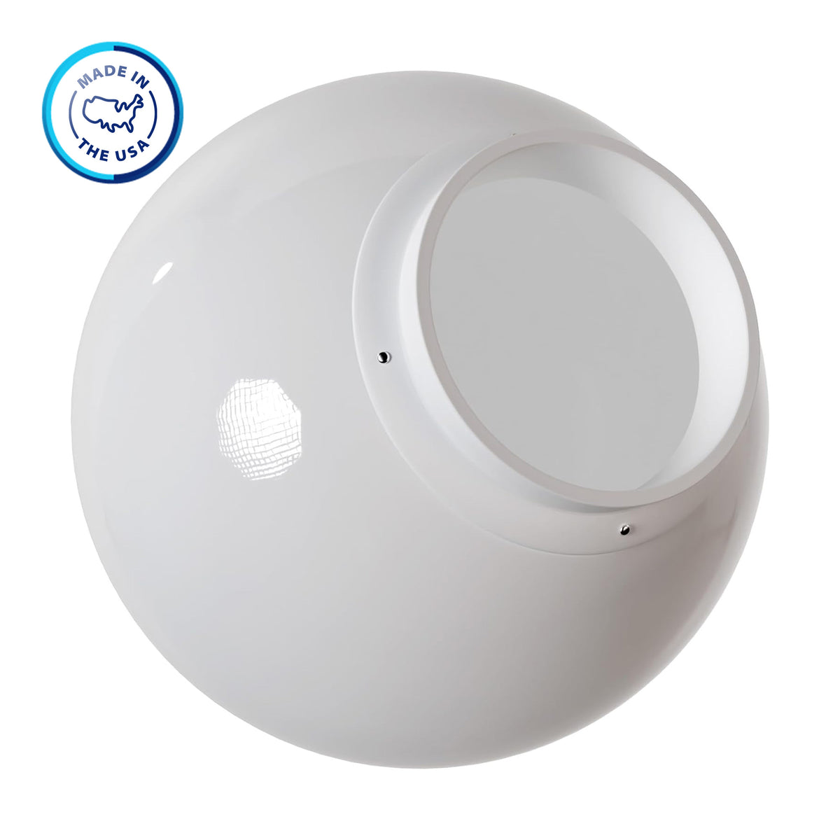 glass globe light fixture 'made in usa'