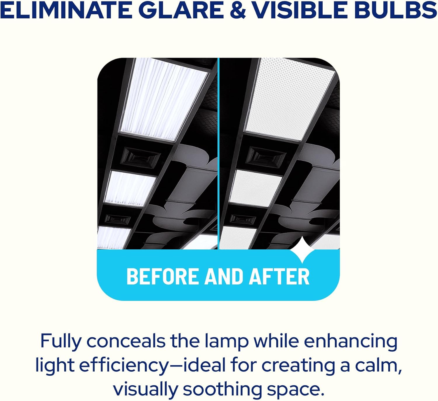 Clear Acrylic Prismatic Lighting Panel installed in ceiling fixture