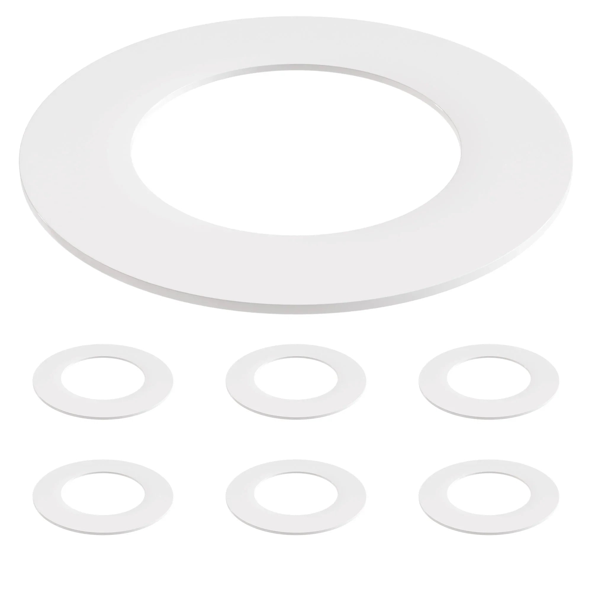Kastlite Set of white gaskets on a white background