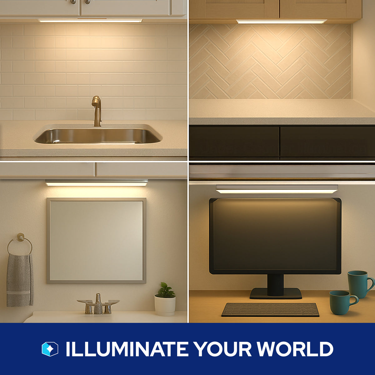 Under Cabinet Light Cover Replacement installed in ceiling fixture