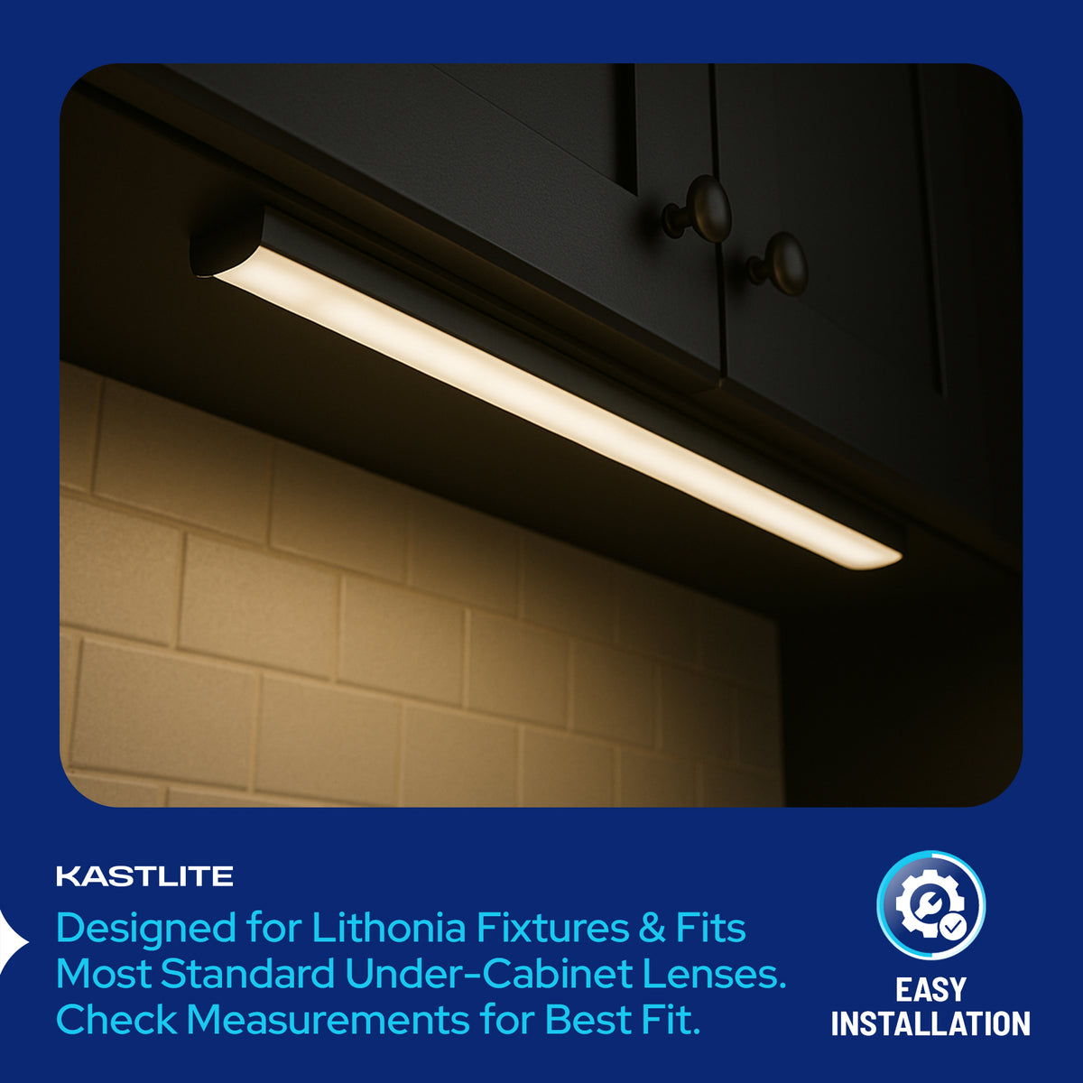 Under Cabinet Light Cover Replacement installed in ceiling fixture