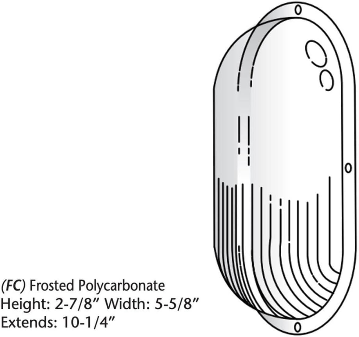 Frosted Polycarbonate Outdoor Light Fixture Cover
