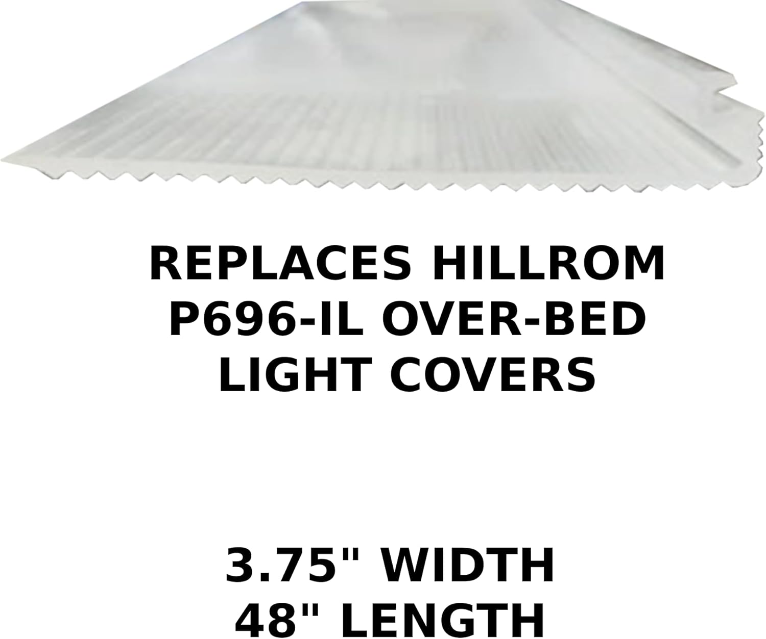 Fluorescent Linear Hospital Bed Light Replacement Lens