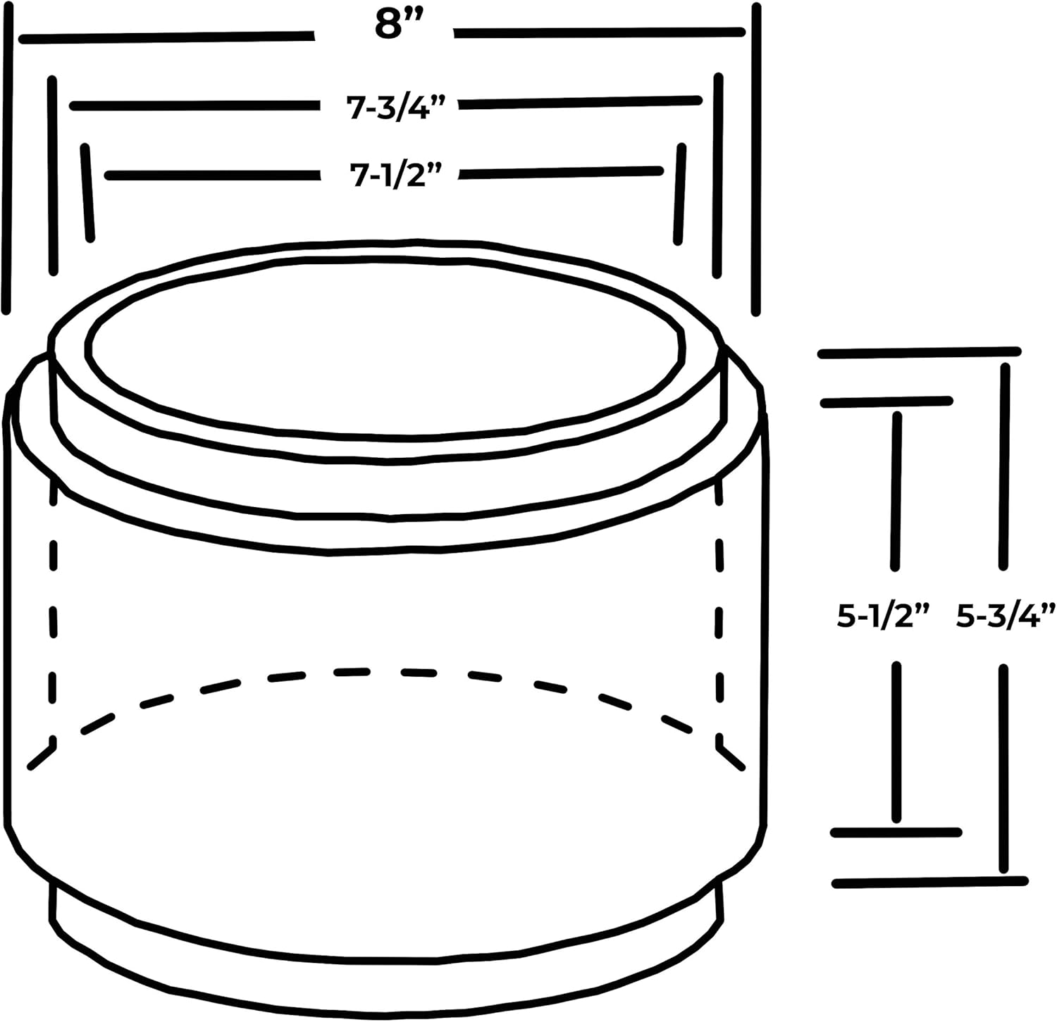 8” Clear Polycarbonate Bollard Replacement Light Lens