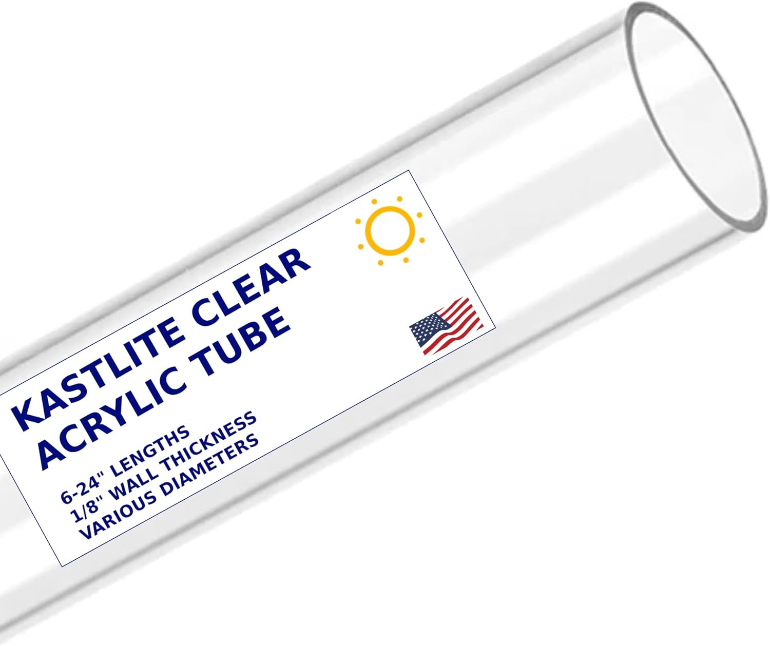 Custom KastLite Clear Acrylic Tube – 1/8” Thick Wall Custom Length Pipe