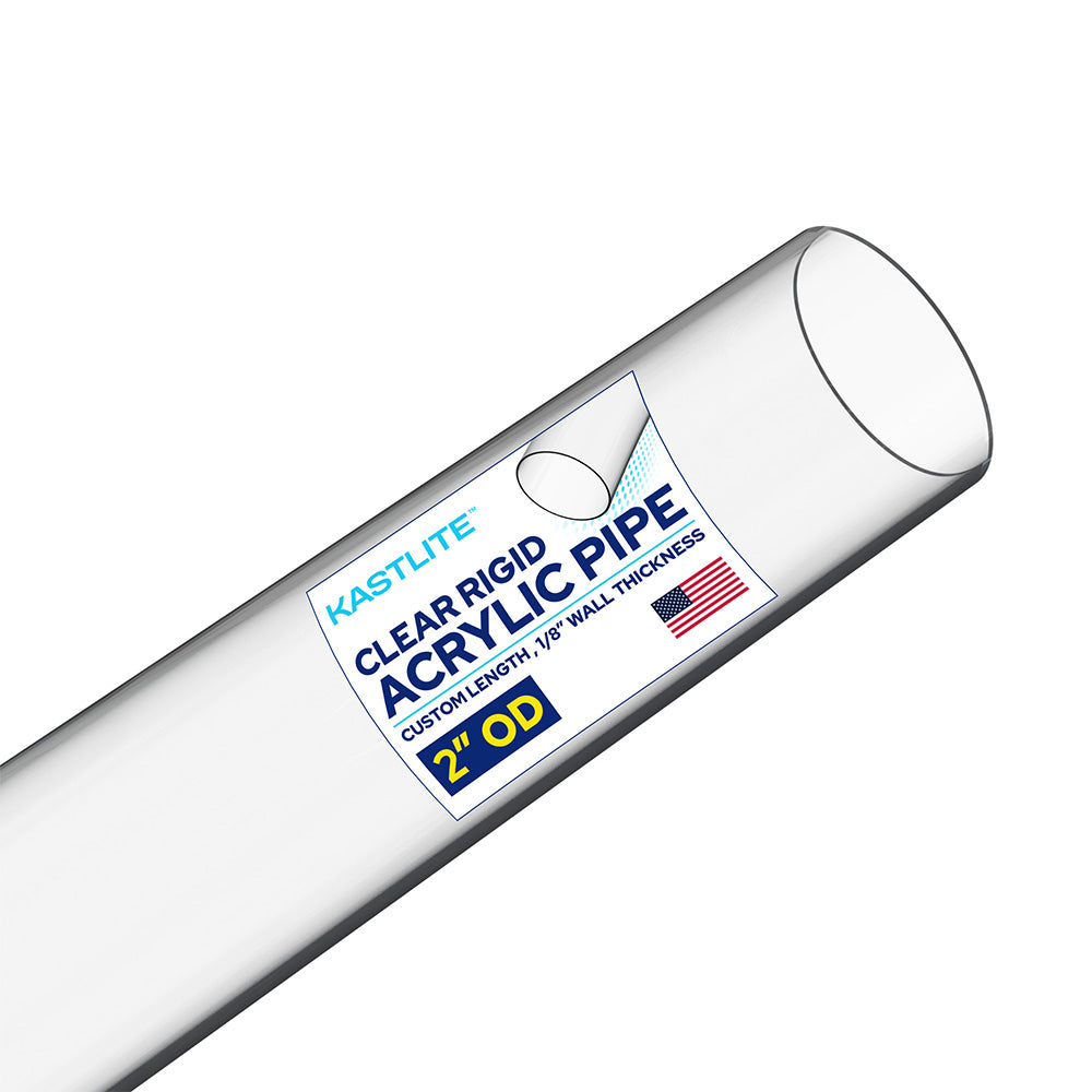Custom Clear Acrylic Tube – 1/8” Thick Wall Custom Length Pipe
