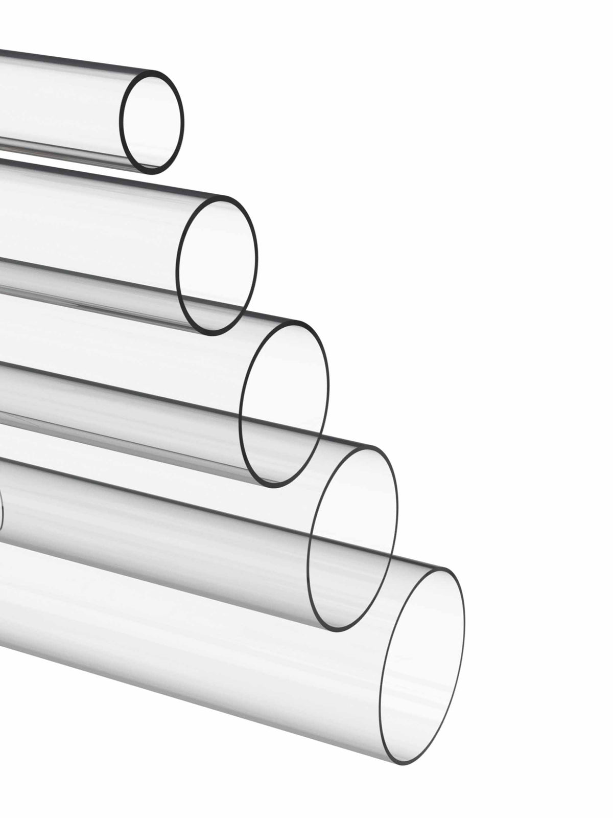 Custom Clear Acrylic Tube – 1/8” Thick Wall Custom Length Pipe