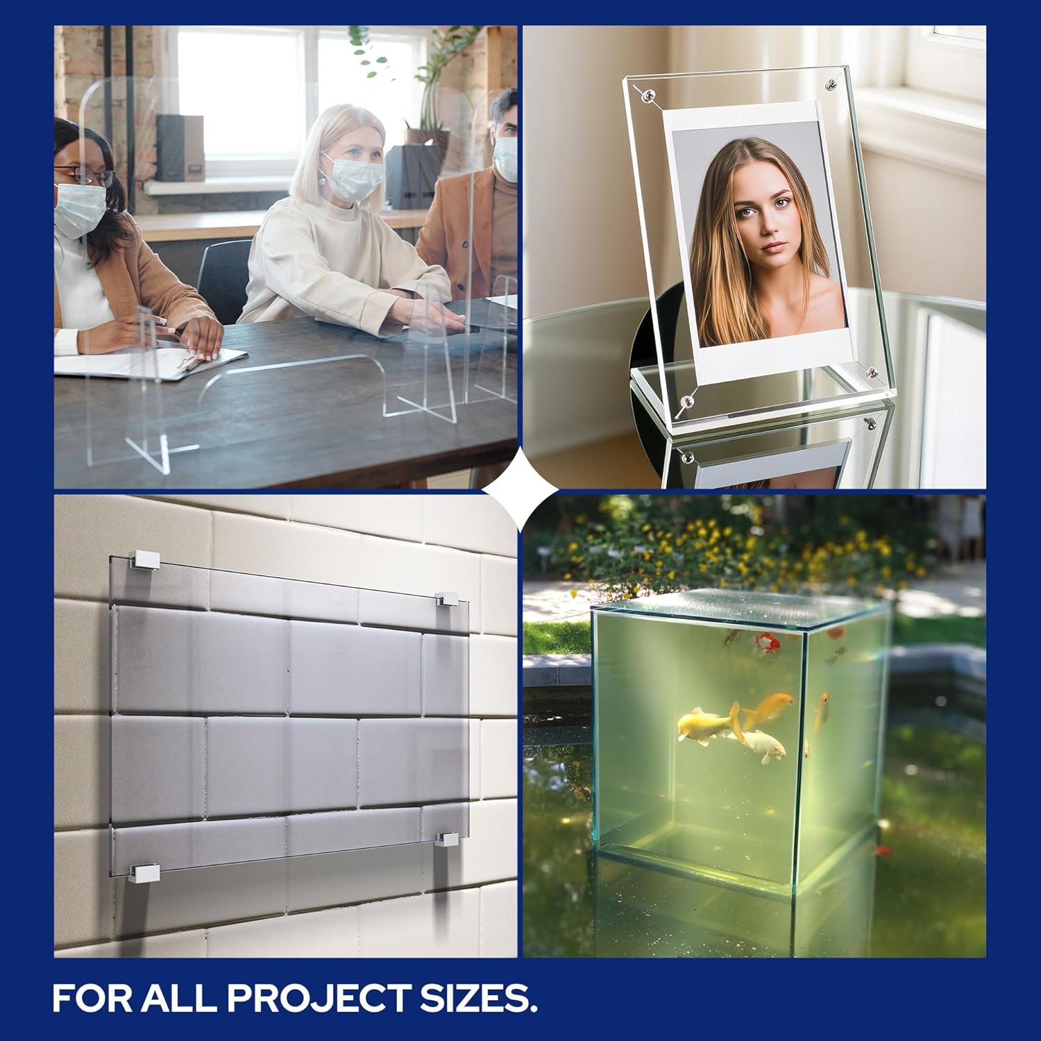 1/4" Thick Cut to Size Clear Acrylic Plexiglass Sheet | 1 Pack showing thickness and clarity