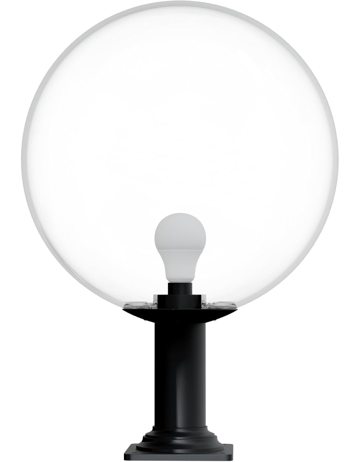 18" Globe Post Light Application with Stub Post Pier Mount