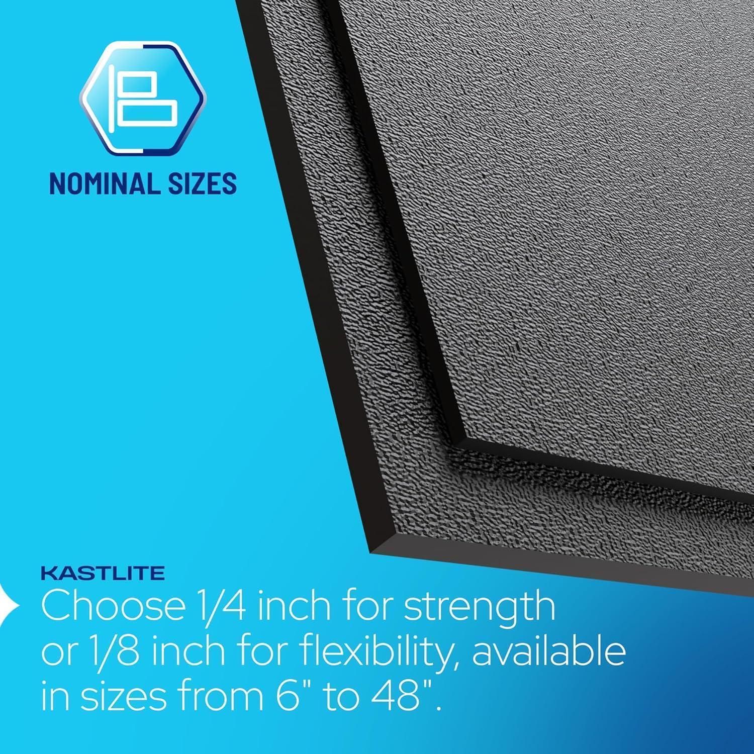 Black ABS Board, Textured Front 1/4" Thick Plastic Sheet