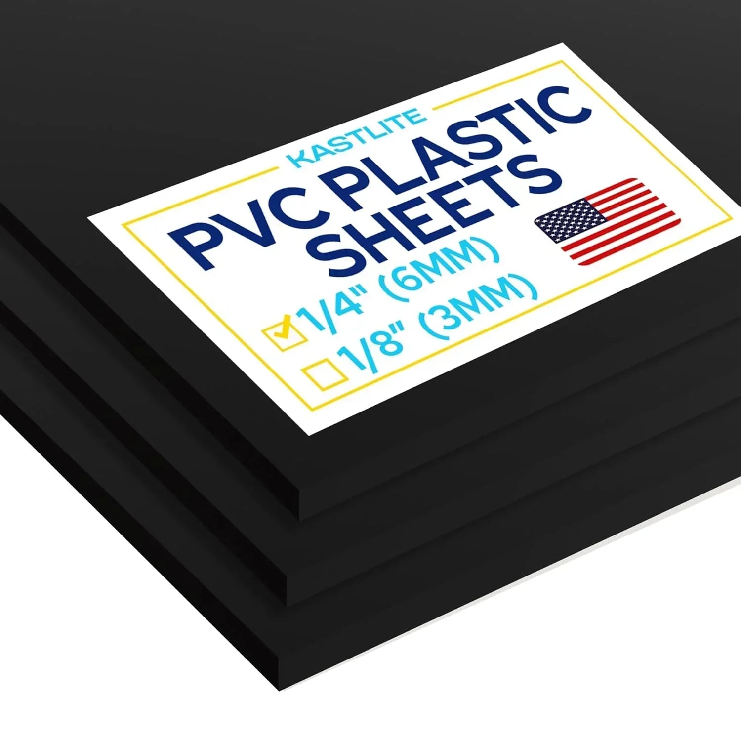Black Expanded PVC Moldable Plastic Sheeting 1/4"