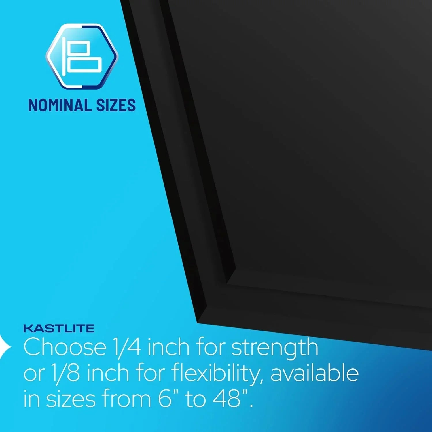 Black Expanded PVC Moldable Plastic Sheeting 1/4"