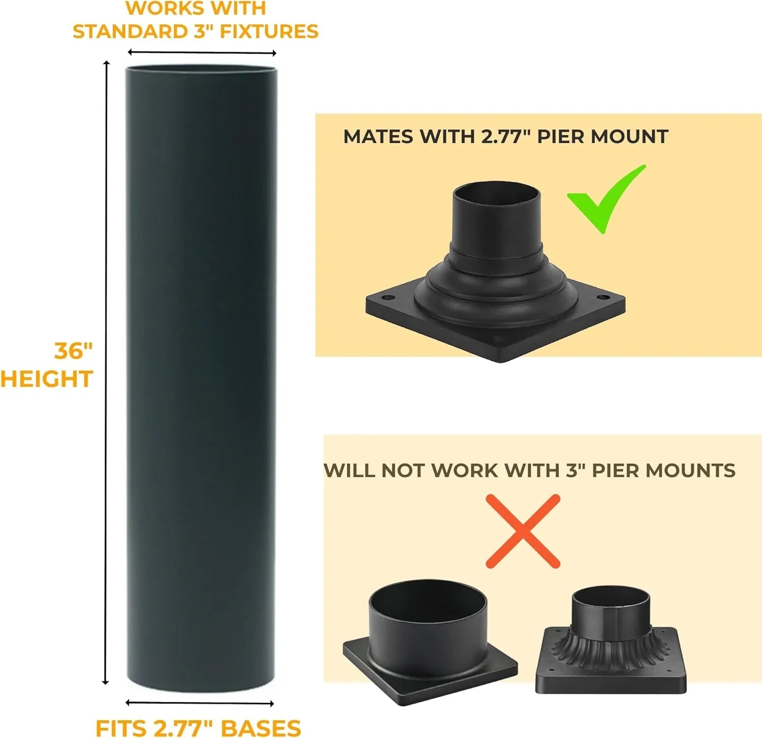Stub Post for Pier Mount Adapter