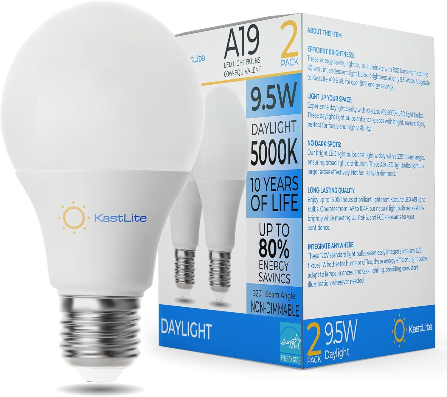 9.5 Watt ECO A19 LED Bulb 60W Equivalent