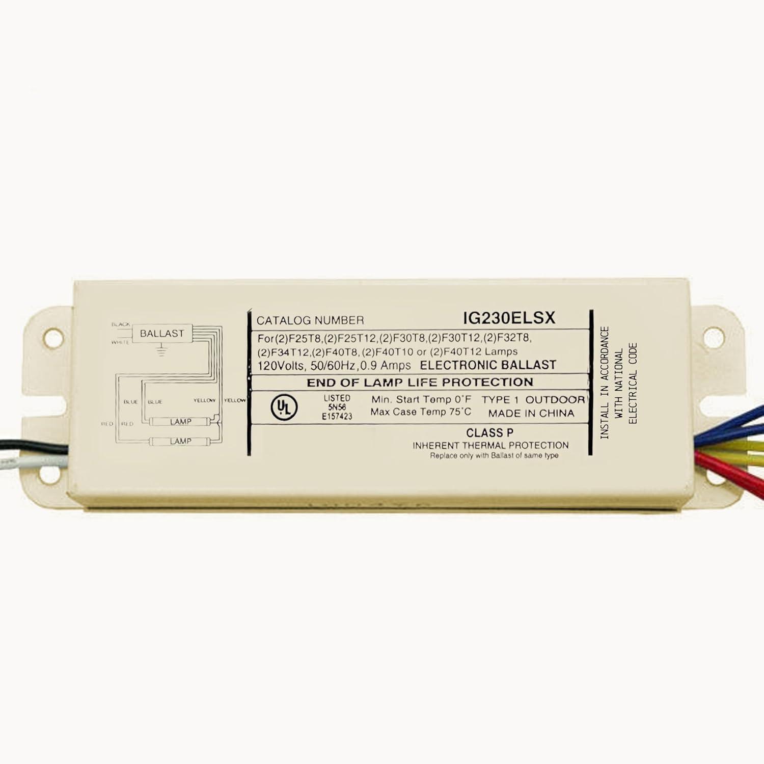 2-Lamp Rapid Start Electronic Ballast Replacement