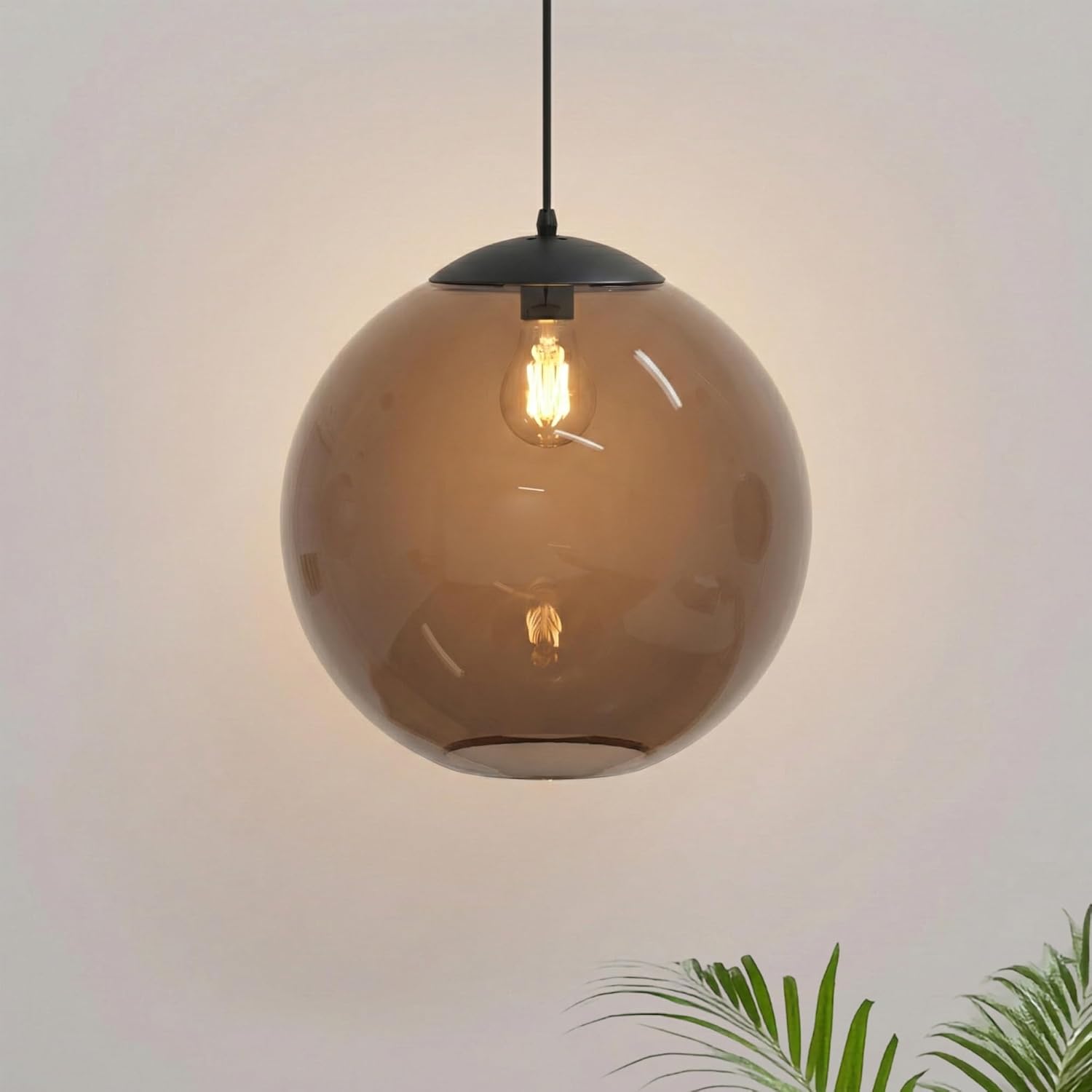12" Acrylic Globe Pendant Light Fixture