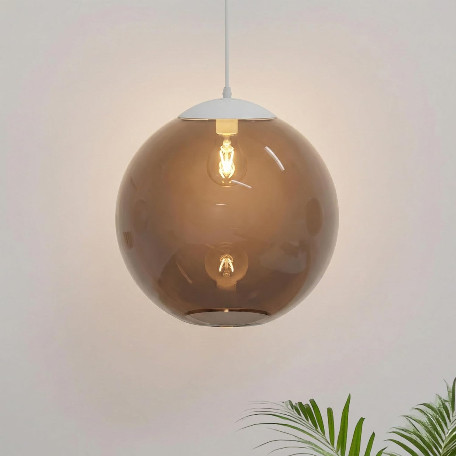 12" Acrylic Globe Pendant Light Fixture
