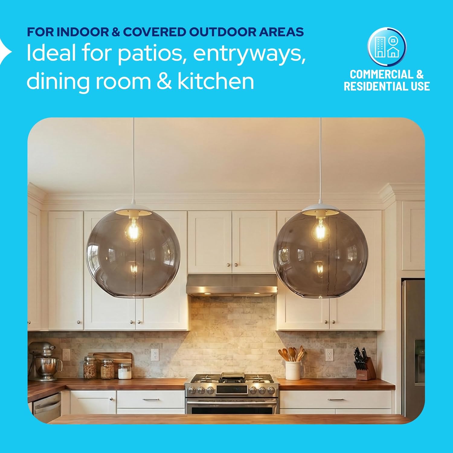 12" Acrylic Globe Pendant Light Fixture