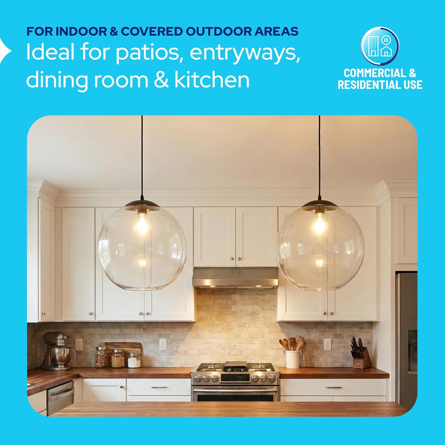 12" Acrylic Globe Pendant Light Fixture