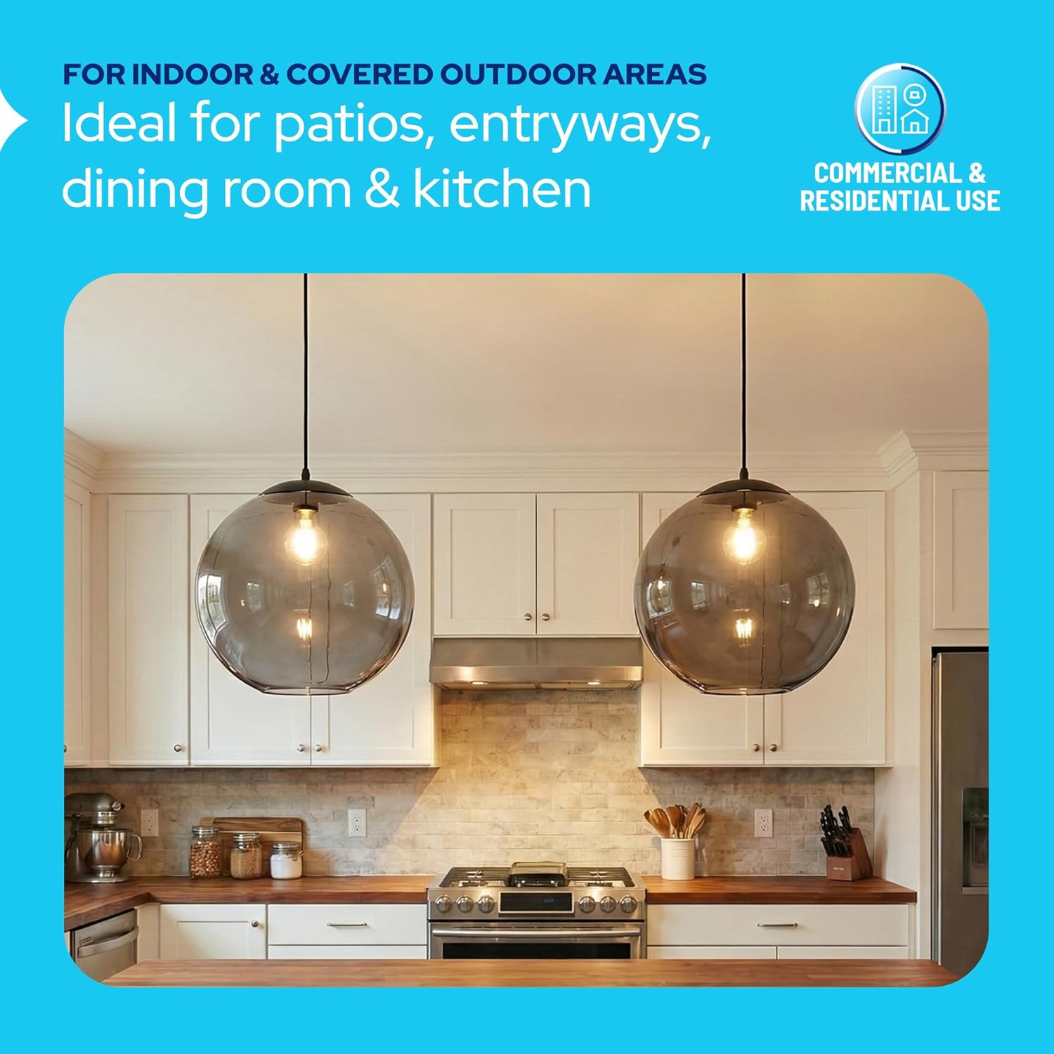 12" Acrylic Globe Pendant Light Fixture