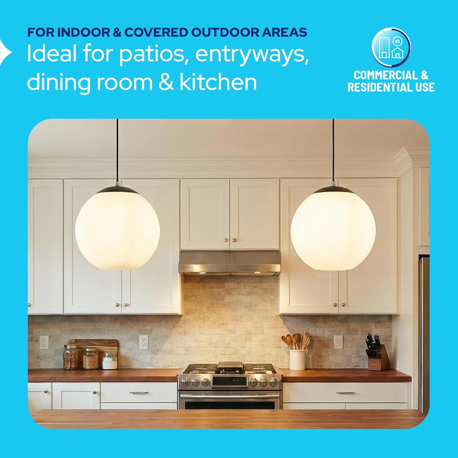 12" Acrylic Globe Pendant Light Fixture