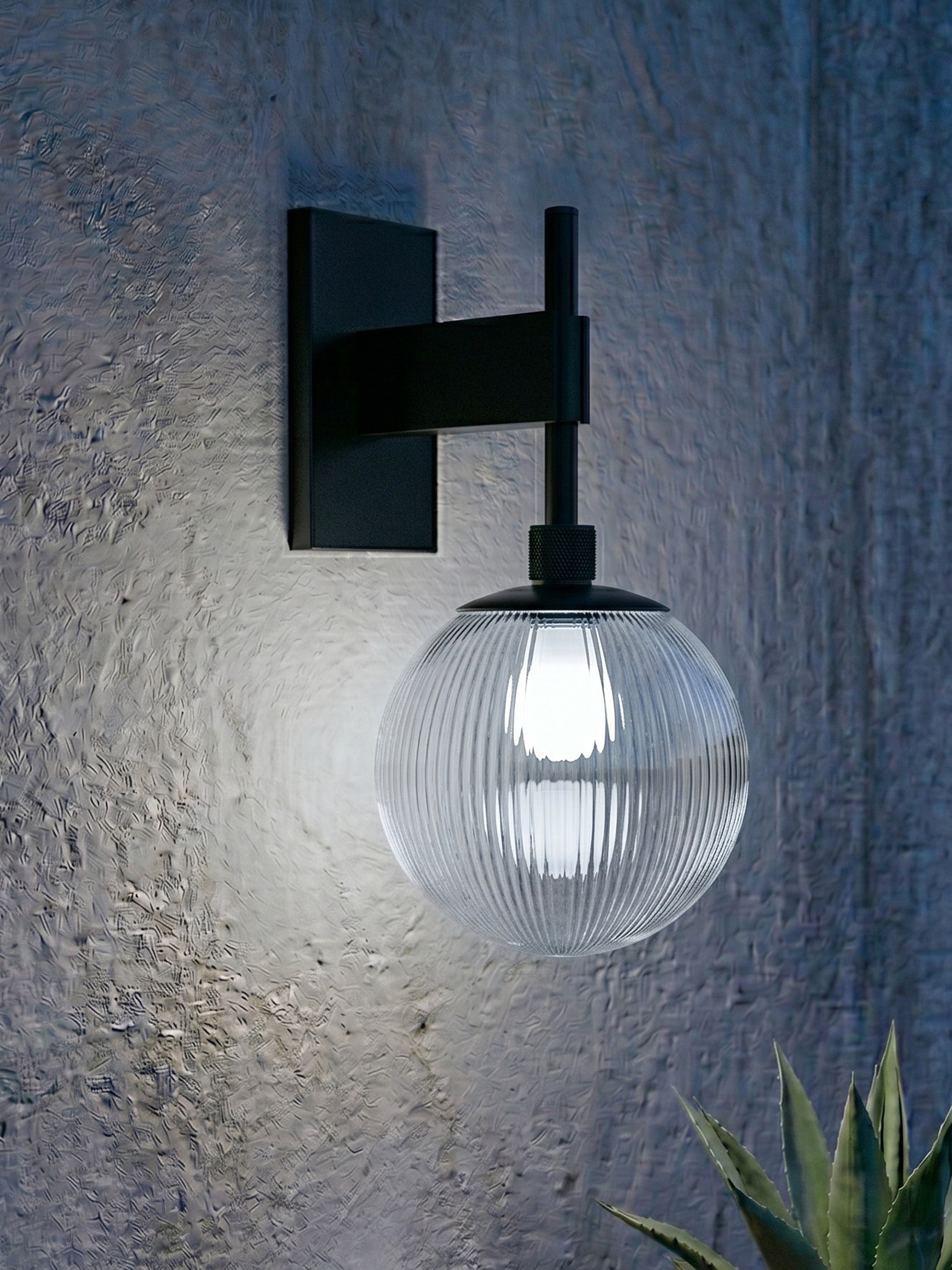 8" White Globe Wall Mounted Lamp