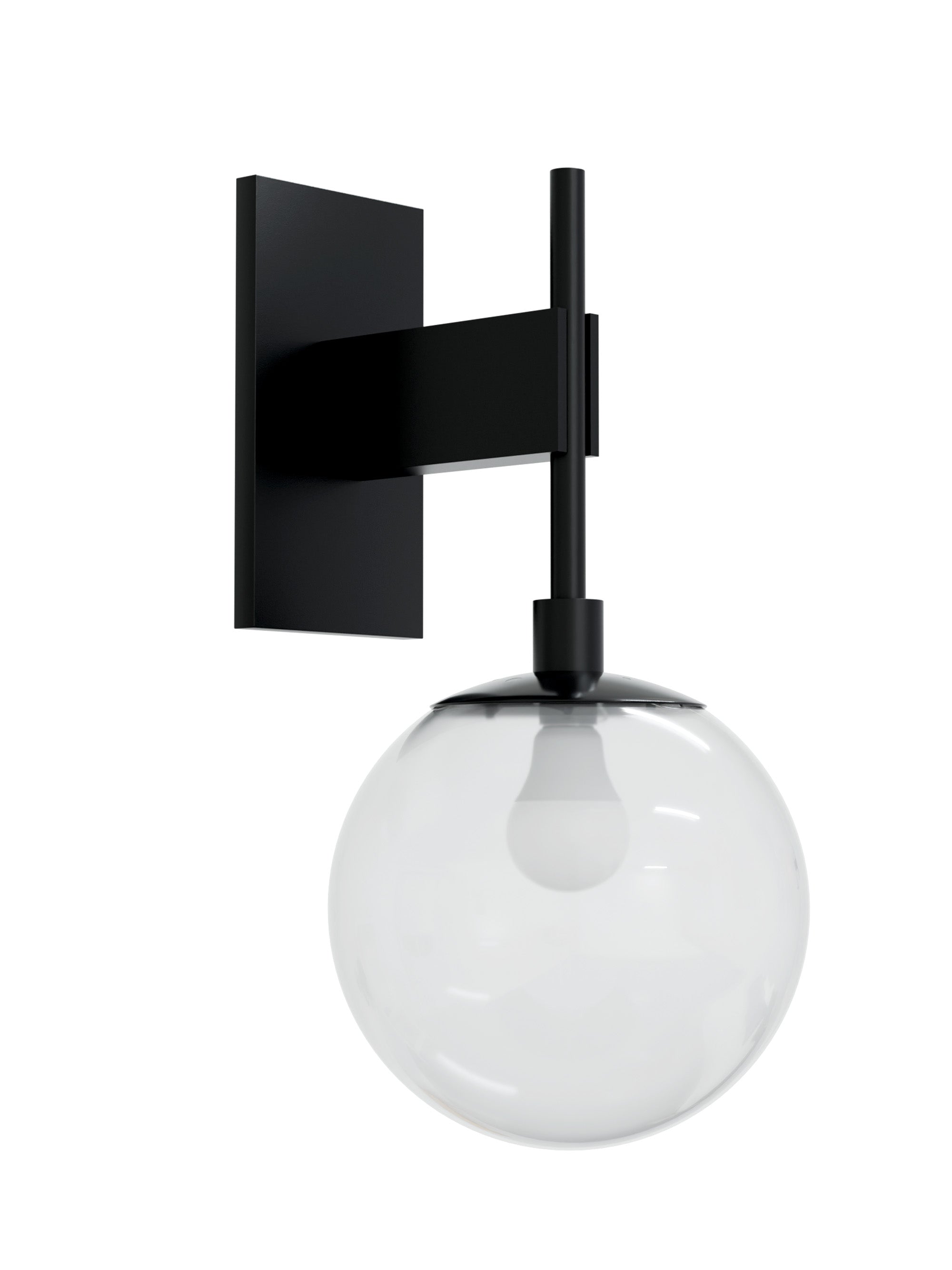 8" White Globe Wall Mounted Lamp