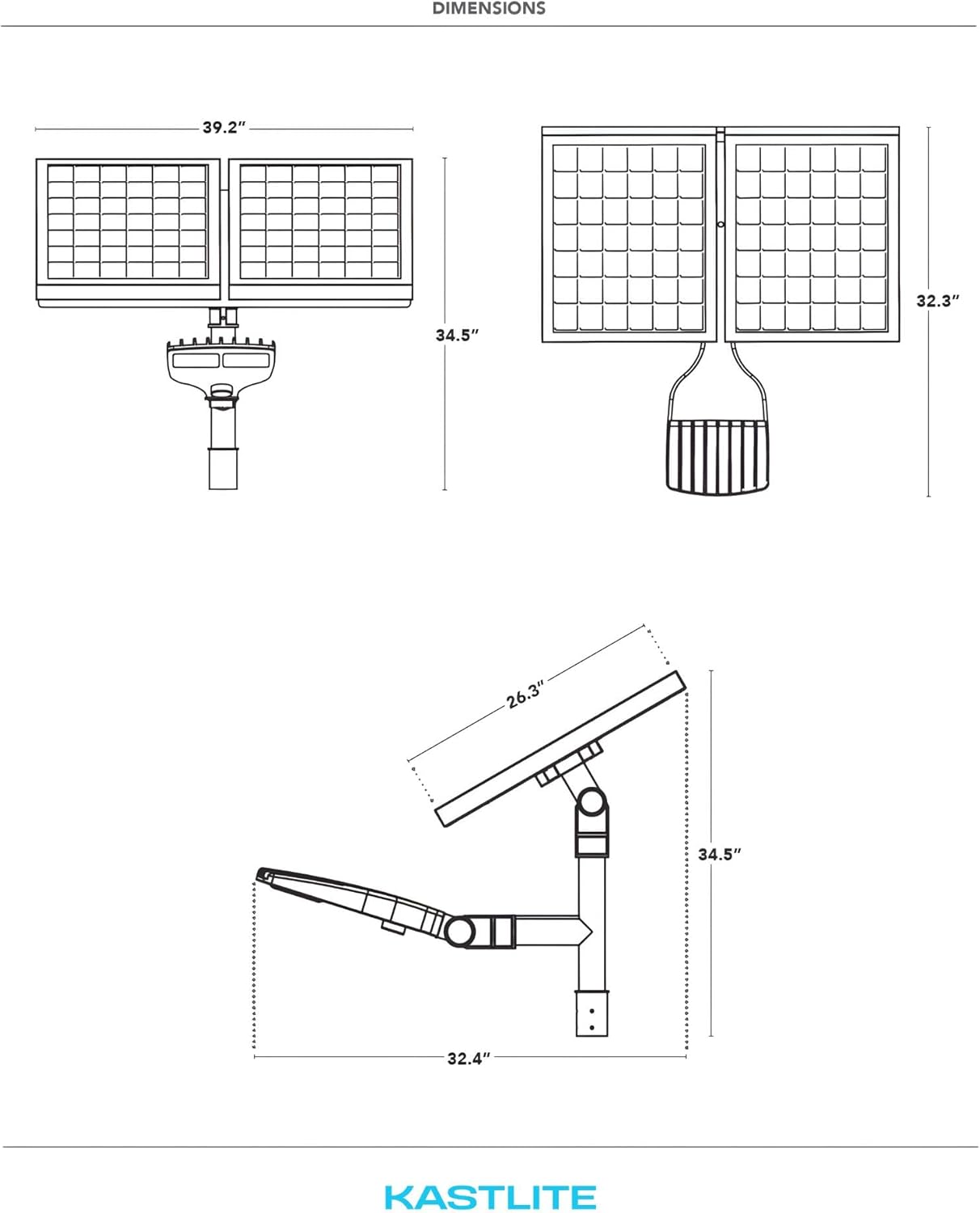 400W Eq. LED Dusk to Dawn Solar Outdoor Lighting