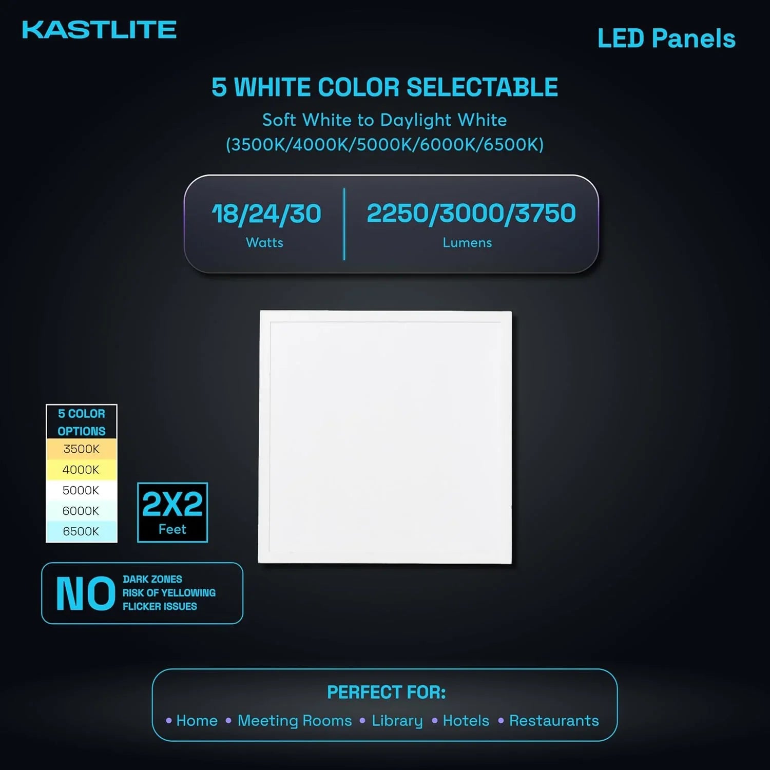 2x2 Ft 3-Way LED Back-Lit Panel